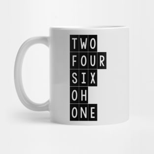 Two Four Six Oh One Mug